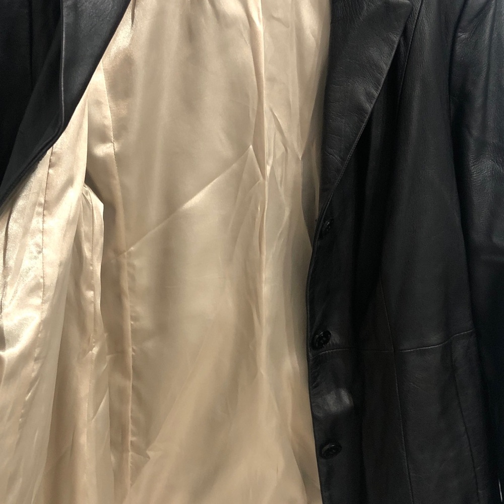 Wilson Leather Pelle Studio Black Leather Lined Jacket Blazer Women’s Size XL - Picture 5 of 12